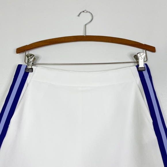 NWT Lady Hagen White Golf Skort Purple Stripe Sz. 2 Pleat Back - Picture 4 of 11